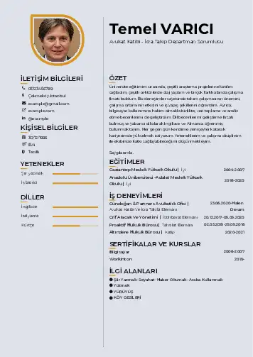 Hukuk Sekreteri Cv Örnekleri cv indir
